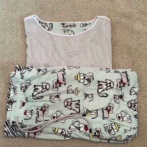 Cuddle Duds Pajama Set Dogs with Sunglasses